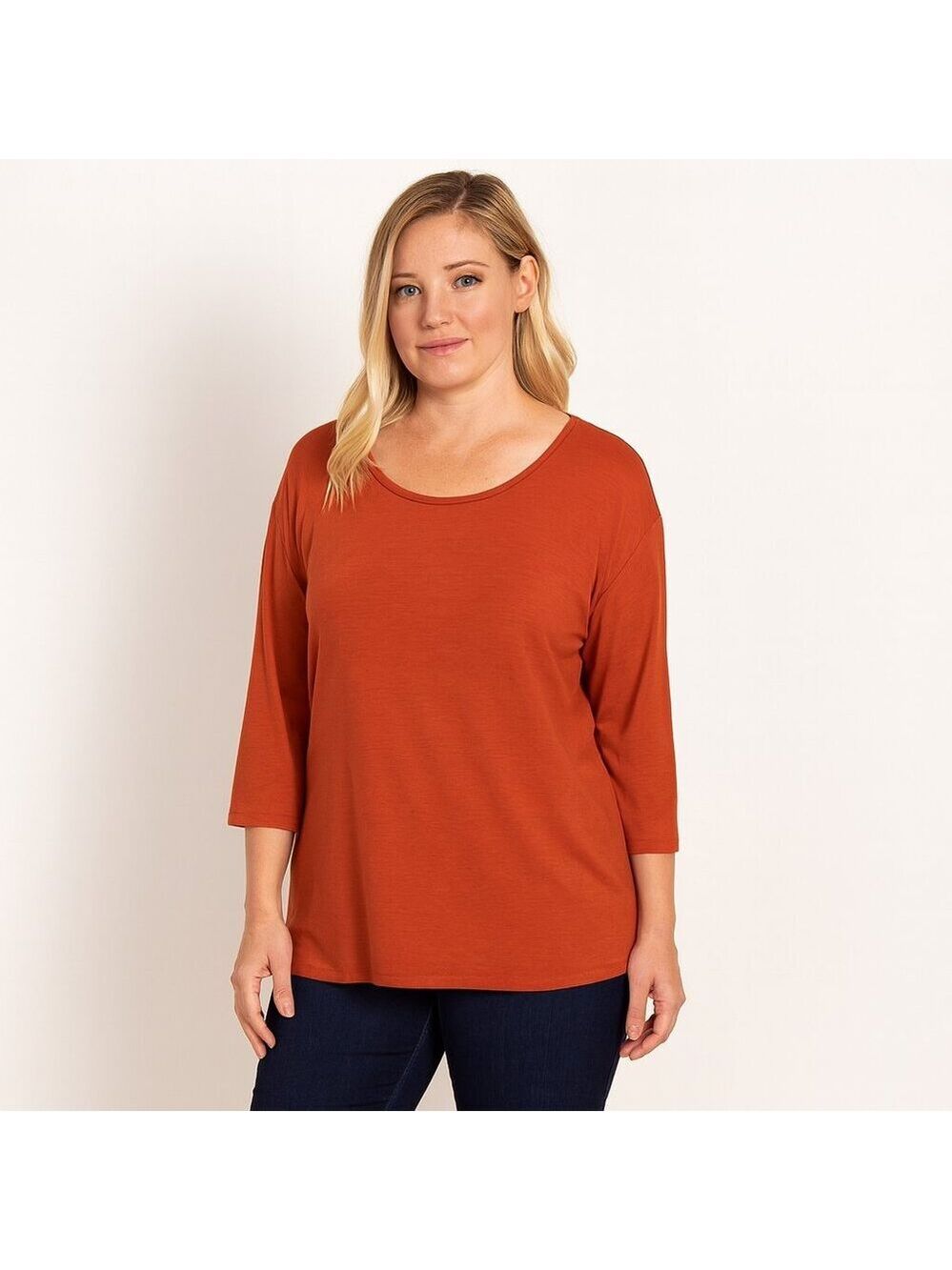 Est 1946 Rust Top XL 3/4 Sleeve Knit